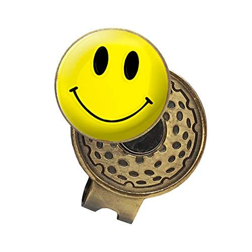 Asbri Golf Yellow Smiley Clip de Tapa, Unisex, marrón Cover