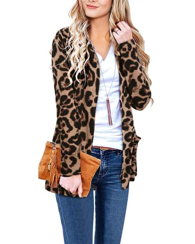 Image of ULTRANICE Cardigan Sweaters Womens Fashion 2025 Spring Lightweight Long Sleeve Casual Tops Clothes Outfits with Pockets