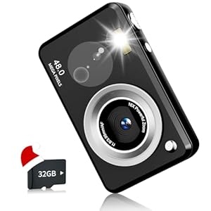 Digital Cameras FHD Camera for Kids Boys Girls Compact Digital Point and Shoot Camera with 16X Zoom 32GB Card Kids Camera Gifts for Kids