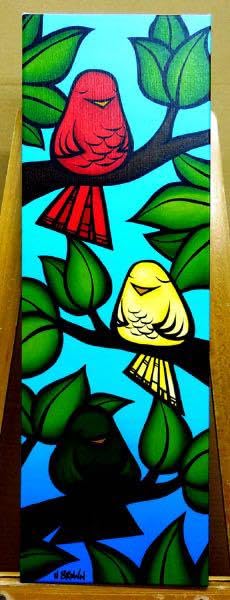 人気画 ヘザーブラウン(Heather Brown) 限定キャンバス 小鳥 #2 Amazon.co.jp: 人気画 ヘザーブラウン(Heather Brown) 限定