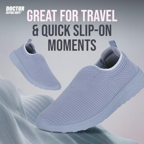 Image of DOCTOR EXTRA SOFT Lightweight Memory Foam Women's Shoes | Walking,Gym,Training,Running,Casual,Sports,Athletics| Stylish,Flexible,Comfortable| Slip-On,Loafers,Lace-Up,Sneaker for Ladies & Girls D-1004