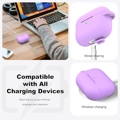 image for R-fun for AirPods Pro 2nd/1st Generation Case with Cleaner Kit,Soft Si