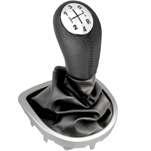 Unicavu Pommeau Levier de Vitesse pour Clio 3 (2005-09) Twingo 2 Megane 2/3 Kangoo 2 Scenic Laguna 2 Espace 4 Modus Campus, 5 Vitesses Botte de Changement de Vitesse Manuel 8200379961 8200393246