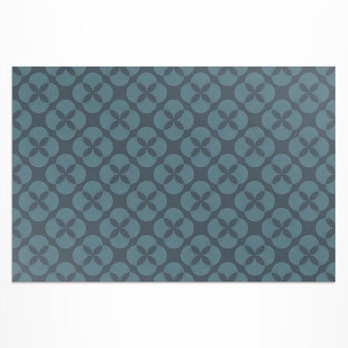 Tapis d'extérieur jardin terrasse balcon rectangle 80x120 cm en PVC imperméable