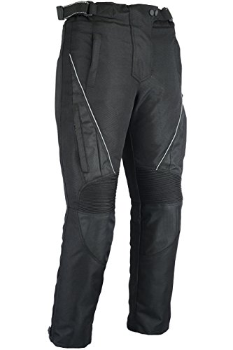 Australian Bikers Gear JAZZ Black CE armoured Vented Ladies Cordura wodoodporne spodnie (W28" L32") - W28" L32"