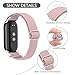 Mugust Elastic Bands Compatible with Xiaomi Smart Band 10/9/8 for Women Men, Stretchy Nylon Strap Replacement Wristband for Xiaomi Mi Band 10/9/8 (Black+Starlight+Pink)