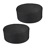 LIFKOME 2pcs Fashionable Chef Hats for Adults Men's Chef Hat Breathable and Reusable Black