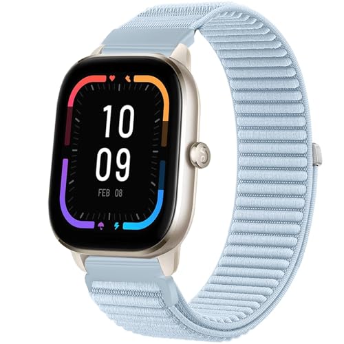 Issinlky Nylonowy pasek kompatybilny Amazfit GTS 4/GTS 4 Mini, GTS 3, GTS 2/GTS 2 Mini/GTS 2e, GTS, 20 mm elastyczny pasek do Amazfit Bip 3/Bip 3 pro, Bip U/Bip U Pro, Bip S/Bip S Lite, Bip/Bip Lite