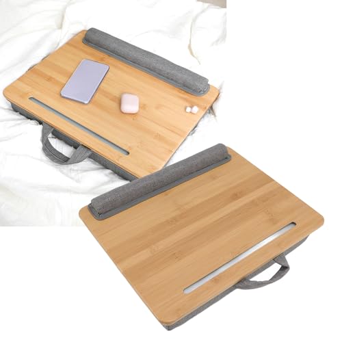 Nikou Table pour Ordinateur Portable, Laptop Desk, Table pour Lit, Plateau d'ordinateur Portable, Plateau De Lit Multifonction avec Coussin pour Lire, écrire, Jouer