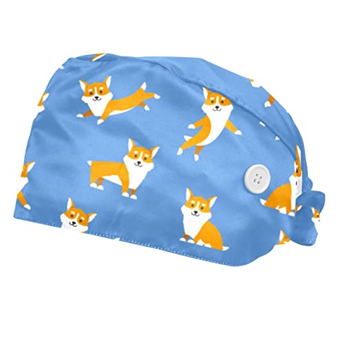 Casquettes de travail respirantes corgi jdez chapeaux de cuisine mixtes