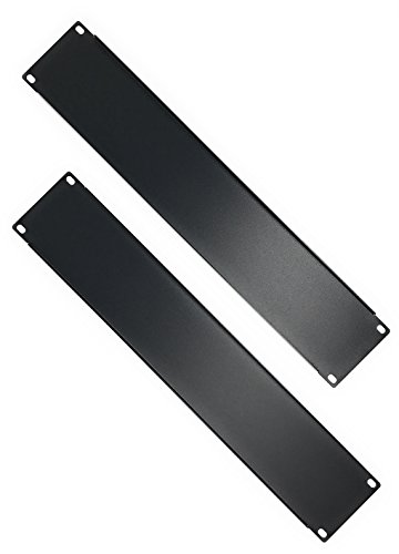 EnEdge Blank Panel 2U Rack Mount Metal - 2 Pack