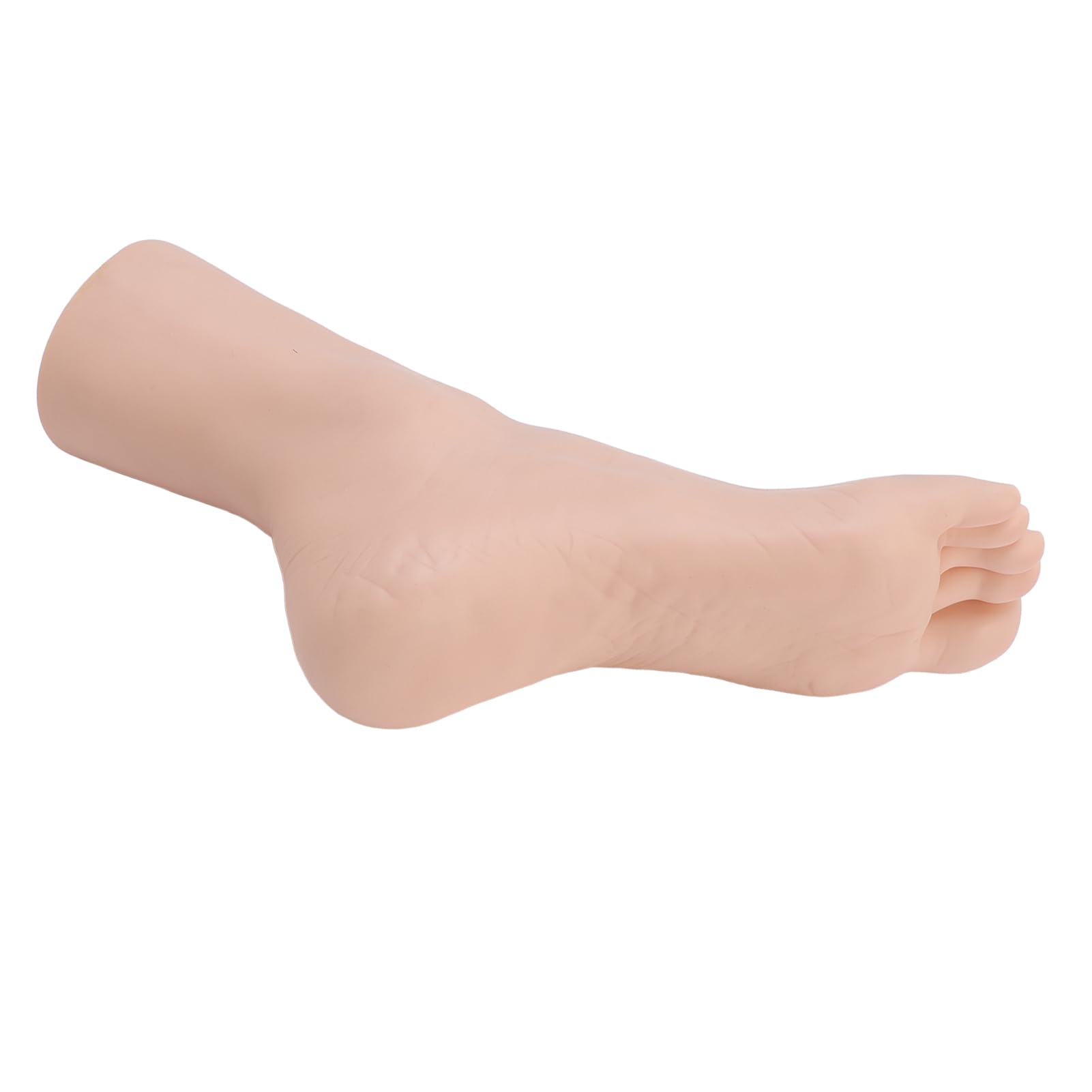 Premium Silicon Foot Mannequin, Lebensechte Flexible Gelenkpositionierungsmodell für Nagelkunst -Fotoshooting -Display, Geeignet für Schönheitstraining (Rechter Fuß)