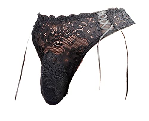 aishani Men's Pouch Panties Lace Thong Underpants