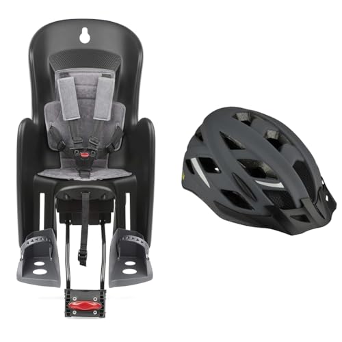 Polisport Bilby RS Fahrradkindersitz | Kindersitz für die Sattelrohrmonage | für Kinder zwischen 9 und 22 kg | grau & FISCHER