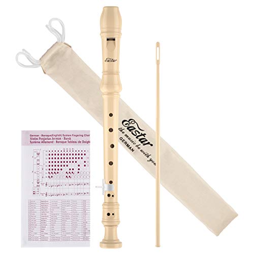 Eastar ERS-21GN ABS German Descant Soprano Recorder C Key With Fingering Chart Cleaning