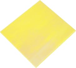 QUARKZMAN Azulejo de mosaico de vidrio de 3,9 pulgadas x 3,9 pulgadas de color amarillo azulejos de mosaico de vidrio para manualidades DIY proyecto de arte