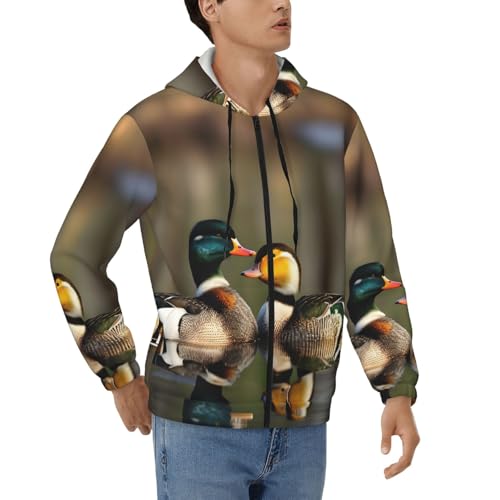 Sweat à capuche colverts homme veste zippée manches longues