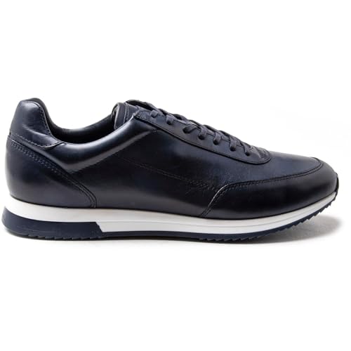 Image of Loake Mens Bannister Running Style Trainers Blue 7 UK