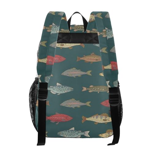 Fish Pattern Clear Backpack, PVC Transparent School Backpack Lightweight Student Book Bags Capacity Clear Bag3