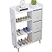 Schuhregal Schlafzimmer Startseite Mehrschichtige Tuch Pumpen von Fest Imitation Holz-Tür leicht zu reinigen, spart Raum Schuhschrank 66X22X100cm (Color : White)