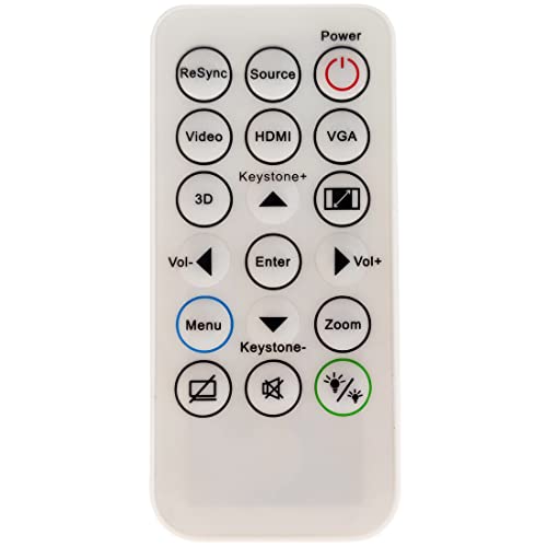 INTECHING SP.8VH02GC01 Projector Remote Control for Optoma DAESSGN, DS344, DS346, DW346, DX345, DX346, H112e, H182X, HD28HDR, HD39HDR, S310e, S315, S316, W310, W312, W316, X312, X315, X316