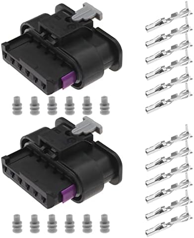 2X 6 Pin Car Tail Light Rear Lamp Plug Connector 61132359993 Compatible with BMW 1 2 3 4 Series F20 F21 F22 F23 F28 M2 F30 F31 F32 F33 F36 6 Pin Electrical Connector