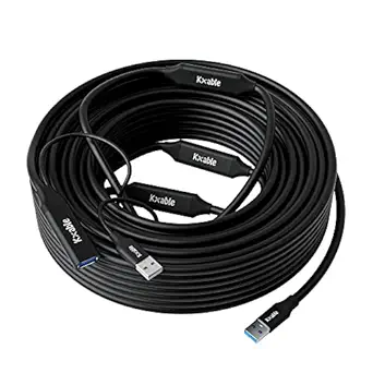 USB 3.0 Active Extension Cable 100 Feet, Type A Male to Female Extender Cord, USB Repeater Cable with 4 Signal Boosters & USB Power Supply, for Laptop, Hard Drive, Printer, Webcam, Xbox, VR, PS4