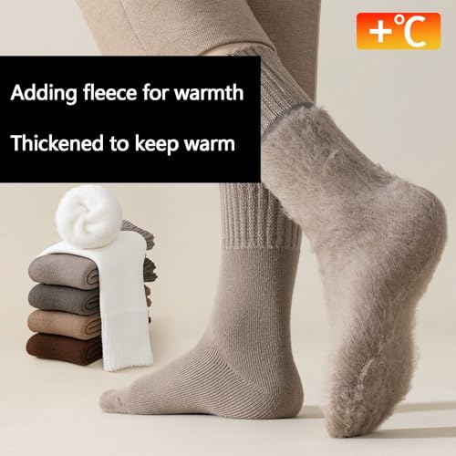 FACELESS Fleece Lined Thermal Socks for Men, Thickened for Warmth, 3 Pair2