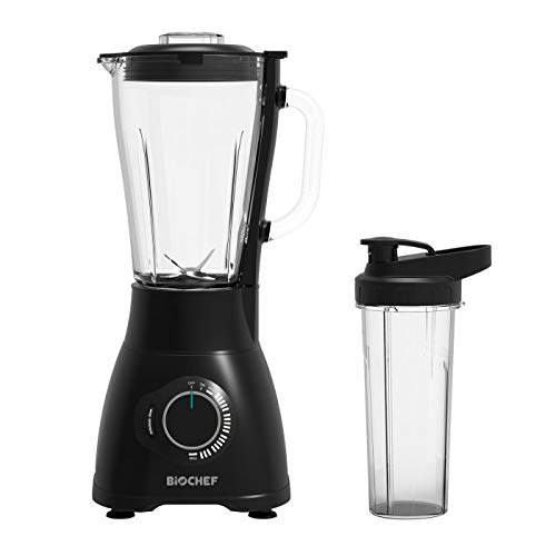 Blender BioChef Galaxy – 1200 W Motor | High Performance Individual Blender | Compact & Powerful | Glass Bowl 1.75 L | Smoothie, Sauces, Mashed and Soup (Black) - Image 2