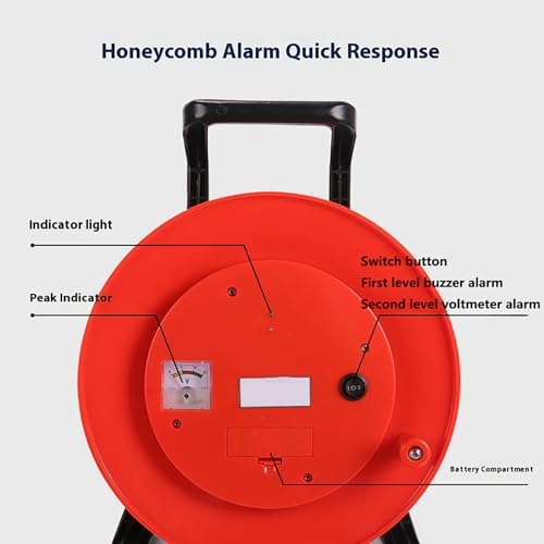 Portable Water Well Depth Gauge, Steel Tape Water Level Meter with Fixed Probe, Accurate Borehole & Tank Level Indicator for Field Use