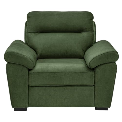 Image of Wakefit Sofa Set | 5 Year Warranty | Sofa 1 Seater, 1 Seater Sofa for Living Room, Wooden Sofa Set, Single Seater - Lounger Plus(Reflection : Green)