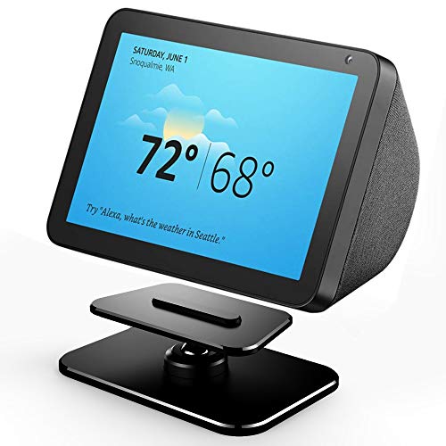 ezbnb Echo Show 8 Stand for Show 8 2nd Gen - Metal Magnet Adjustable Stand for Echo Show 8 - Aluminum Tilt + 360 Degree Swivel Holder for Echo Show 8