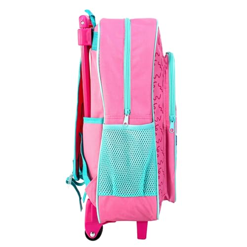 Stitch Deluxe Trolley Backpack Childrens Travel Bag Kids Girls Character Luggage Carrier Suitcase Cabin Bag with Side Mesh Pockets Lilo - Image 4