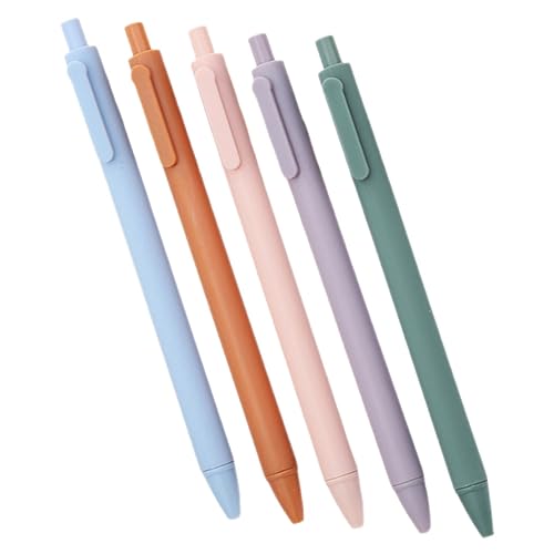5 bolígrafos gel portátil colores para escuela y oficina