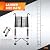 Telescoping Ladder, 16.5 FT Extension Ladder w/Hooks, Heavy Duty 330lbs Max Capacity, Collapsible Telescopic Ladder for Rv, Roof, Outdoor