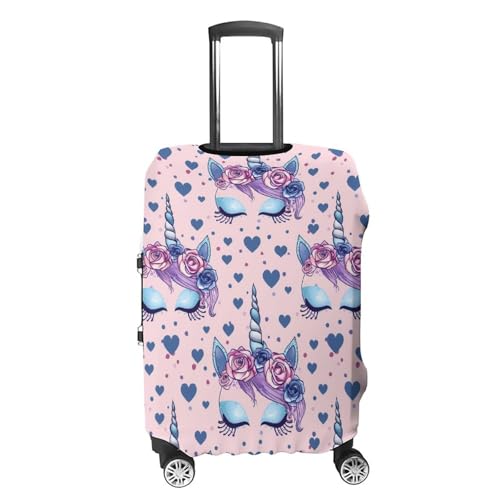 Unicorns Magic Eyes Eyelashes Luggage Cover Suitcase Cover Protector Anti-scratch Travel Suitcase Wrap for Unisex S4