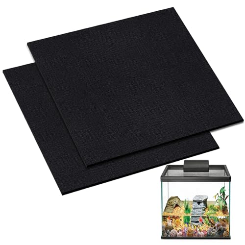 Image of Aquarium Leveling Mat 2PCS /Set Neoprene Non-Slip Shockproof Fish Tank Pad Waterproof Textured Surface for Uneven Surfaces Durable Fish Tank Mat with Easy-Cut Edges (No Glue, 11.8 x 11.8 Inch)
