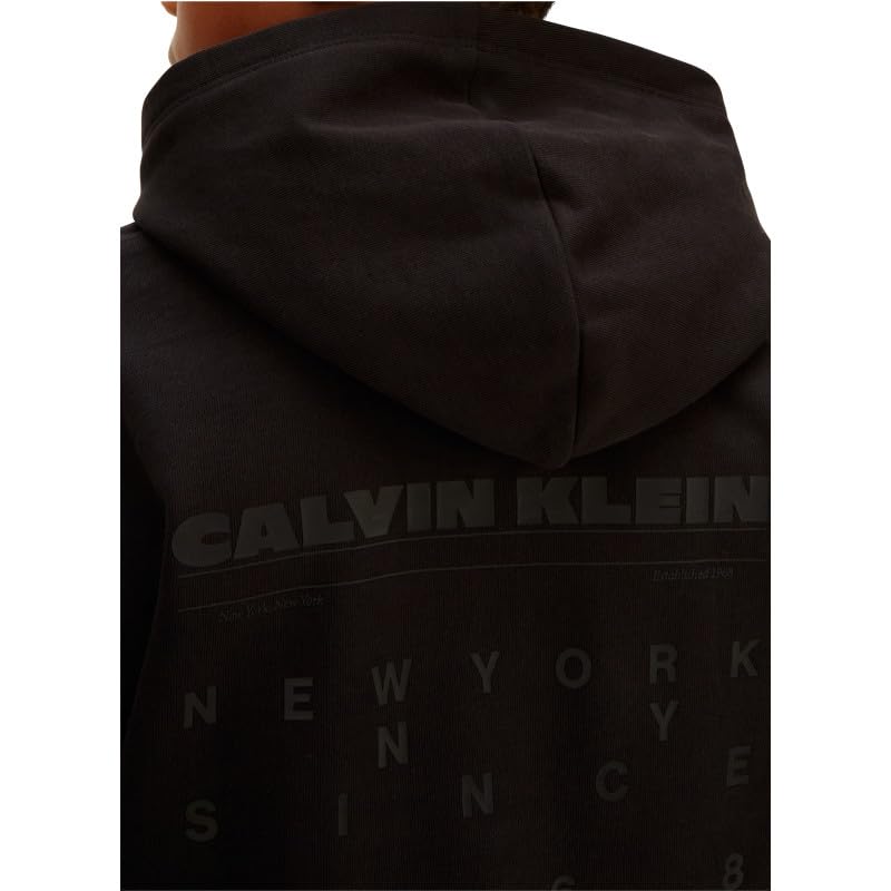 Calvin Klein Relaxed Back AW Hoodie Ib0ib02618 Felpa con Cappuccio Bambini e Ragazzi