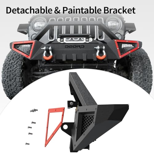 image for OEDRO Front Bumper Compatible with 2007-2025 Jeep Wrangler JK/JKU JL/J