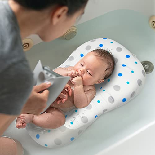 Image of Baby Bath Mat, KAKIBLIN Bathtub Baby Bath Cushion Soft Anti-Slip Bath Pad 0-6 Month Toddler Bath Pillow (Spot)