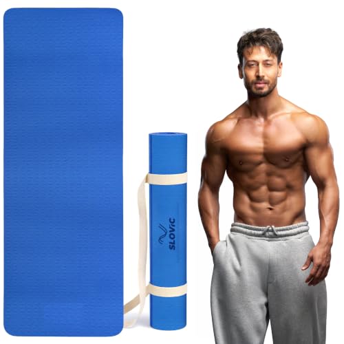 Image of Slovic Yoga Mat for Women [4 MM] | Exercise Mat for Home | Non-Slip Yoga Mat for Men | Workout Mat For Kids | Gym Mat for Indoor Excercise | EVA