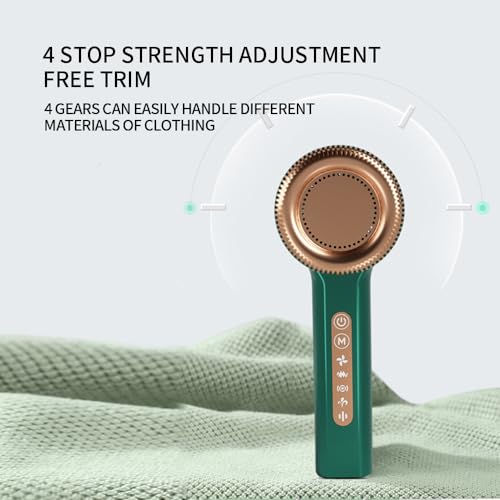 Image of Fabric lint Remover, 4-Speed Adjustment, Easily Handles Clothes of Different Materials, smoothes Out Hair Balls and Makes Clothes Smooth as New (Green)