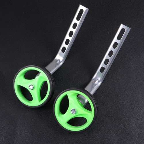 Ruedas auxiliares y de entrenamiento para bicicletas Alipis, tamaño 12-20 pulgadas, soporte verde y cinta colorida, entrenador de equilibrio para niños miniatura 7