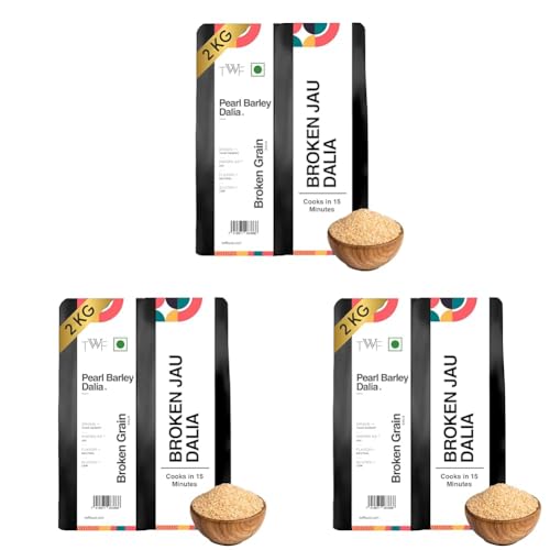 Image of TWF Pearl Barley Dalia | 2 Kg | Jau Dalia (Porridge) | Stone-Ground from Pearl Barley | From Rajasthan's Drylands for Better Nutrition & Texture | Ideal for Upma, Khichdi & Weight-Watchers | Cook in 15 Minutes like Rice