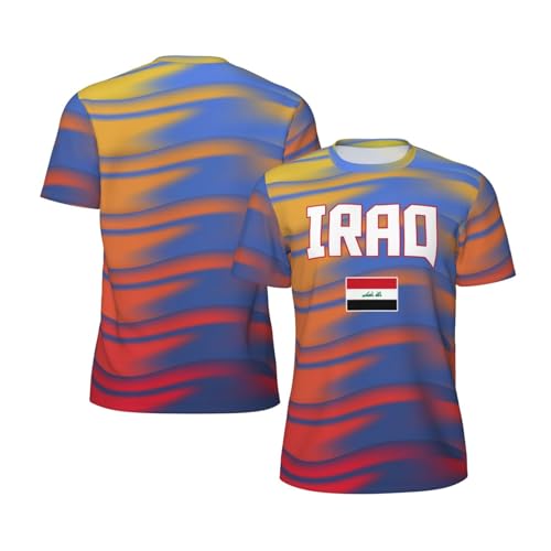 DABOYOZHZH Iraq Flag Cool Iraqans (9) Sports Jersey Mesh T-Shirt 3D Print for Running Cycling Soccer Tennis Fitness Climbing Shirts