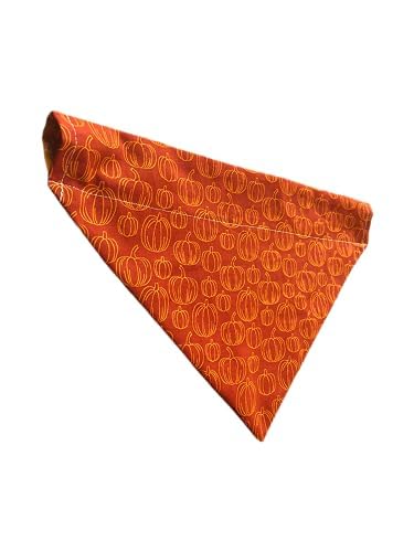 Miniatura 4 de Halloween Dog Bandana  Reversible Slip On Dog Bandana  Orange Bandana  Slip Over The Collar Bandana  For Small Medium Or Large Dogs (Pumpkins, XS)