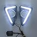 ECAHAYAKU Compatible with Toyota RAV4 2016 2017 2018 Car LED DRL Daytime Running Lights Turn Signal Yellow Indicator Daylights Replace Fog Lamp Covers Accessories