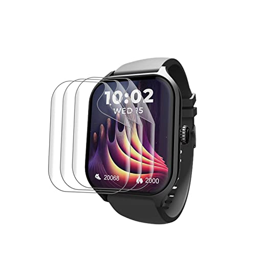 Image of Wisely |Pack 3| For beatXP Marv Raze SmartWatch Screen Guard Scratch Guard Full Screen Protector Compatible for beatXP Marv Raze 1.96 inch - Flexible TPU - HD Clear - Bubble-Free