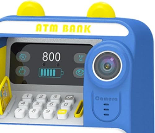 Image of Magicwand FACE Recognition Musical Money Safe Kids Piggy Savings Bank with Personal ATM Card【Pack of 1】【Blue】