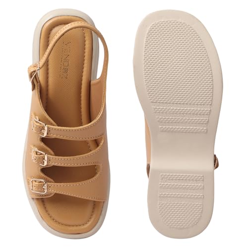 Image of Vendoz Women Stylish Slippers Wedges I Flat Slip on Sandals I Stylish and Casual for Everyday use I Comfortable & Lightweight for Girls & Ladies SD301